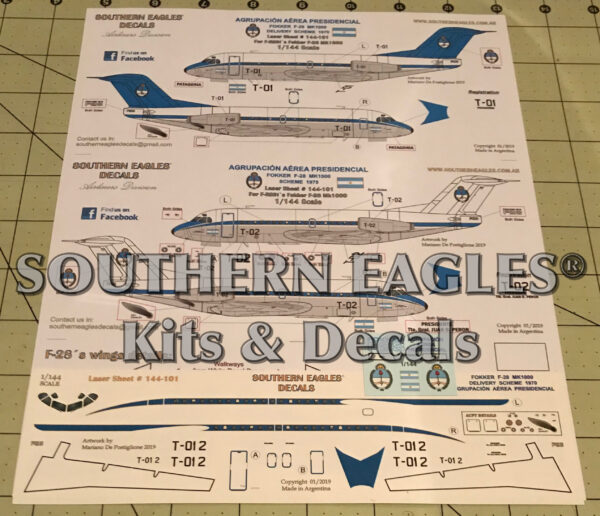 Fokker F-28 MK1000 de Agrupación Aérea Presidencial Delivery Scheme "PATAGONIA"
