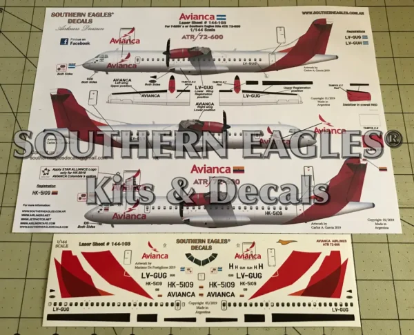 ATR 72-600 de AVIANCA Argentina - Colombia - Delivery Scheme