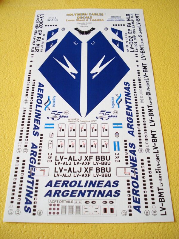 Boeing 747-400/-200 Aerolineas Argentinas Delivery Scheme 2004