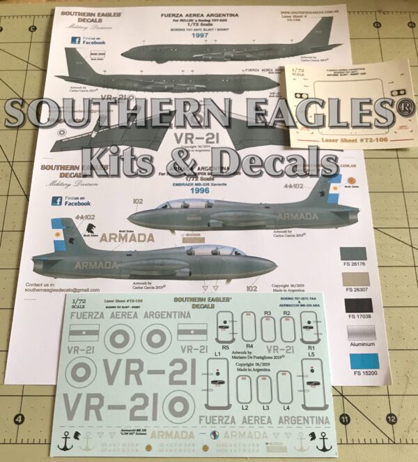 BOEING 707 VR-21 Fuerza Aerea Argentina & AERMACCHI MB-326 “Low Vis scheme” Armada Argentina