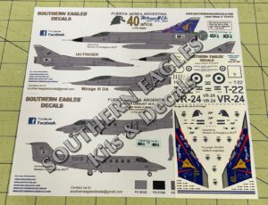 Mirage IIIEA, BA, IAI Finger & Gates Learjet 35A Fuerza Aerea Argentina “Low Vis” schemes