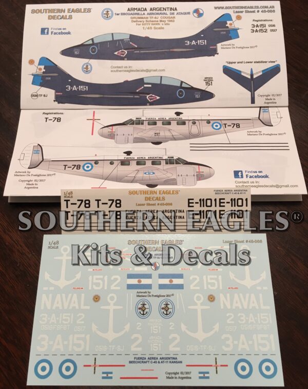 Grumman Cougar Armada Argentina & Beechcraft C-45 Fuerza Aerea Argentina