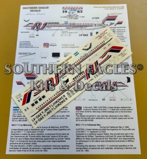 BAC 1 11-500 AUSTRAL Lineas Aereas "PUENTE AEREO MALVINAS" scheme