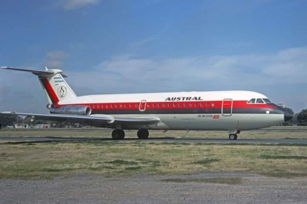 BAC 1 11-400 AUSTRAL Lineas Aereas - 1967 delivery scheme
