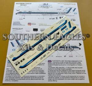 BAC 1 11-500 ALA Lineas Aereas - 1969 delivery scheme