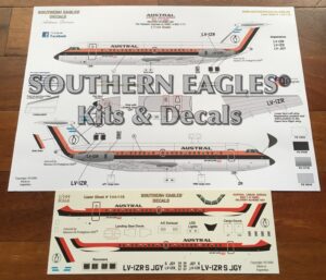 BAC 1 11-400 AUSTRAL Lineas Aereas - 1967 delivery scheme