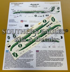 BAC 1 11-500 AUSTRAL Lineas Aereas “1974-1978” Green livery scheme